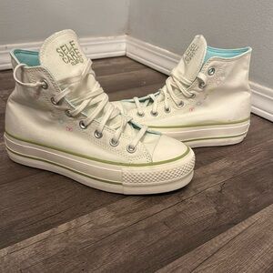 Converse Chuck Taylor All Star lift platform. Self Care Club. Brand new.